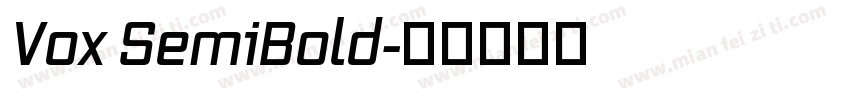 Vox SemiBold字体转换